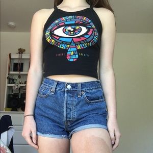 Tour Shirt Cropped Top